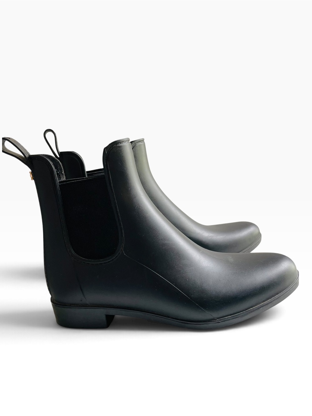 Sam Edelman Tinsley Matte Black Rubber Chelsea Ankle Rain Boot Womens Size 6M